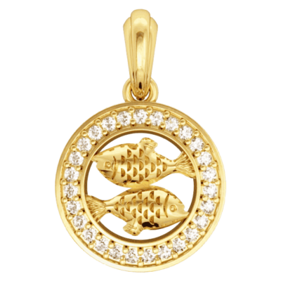 Pisces Charm in Gold